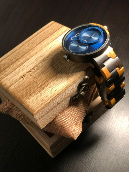 MONTRE POUR HOMME AVEC BRACELET EN BOIS EN EDITION LIMITEE