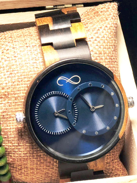 MONTRE POUR HOMME AVEC BRACELET EN BOIS EN EDITION LIMITEE