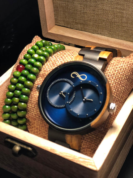 MONTRE POUR HOMME AVEC BRACELET EN BOIS EN EDITION LIMITEE