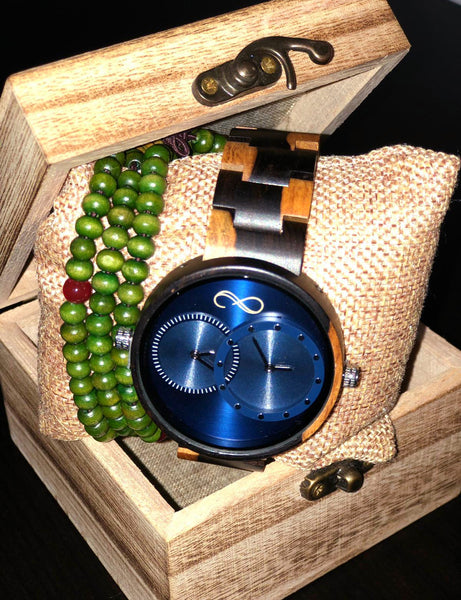 MONTRE POUR HOMME AVEC BRACELET EN BOIS EN EDITION LIMITEE