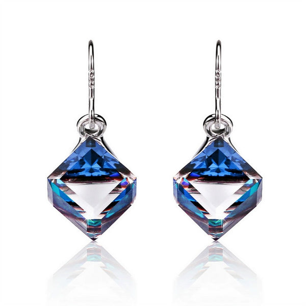 Chance - Boucles d'Oreilles en Argent 925 avec Cristaux Swarowski