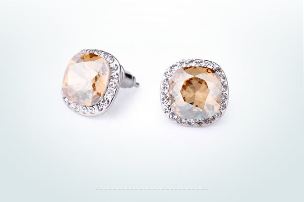 Inspiration - Boucles d'Oreilles en Argent 925 avec Cristaux Swarovski