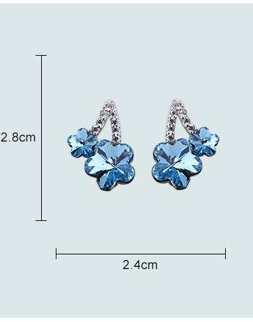 Innocence - Boucles d'Oreilles en Argent 925 avec Cristaux Swarovski