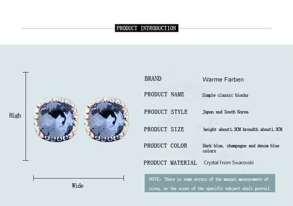 Inspiration - Boucles d'Oreilles en Argent 925 avec Cristaux Swarovski