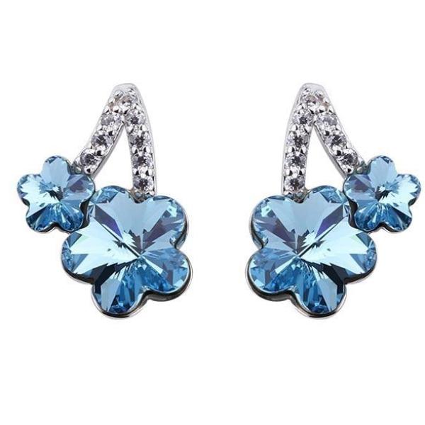 Innocence - Boucles d'Oreilles en Argent 925 avec Cristaux Swarovski