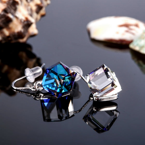 Chance - Boucles d'Oreilles en Argent 925 avec Cristaux Swarowski