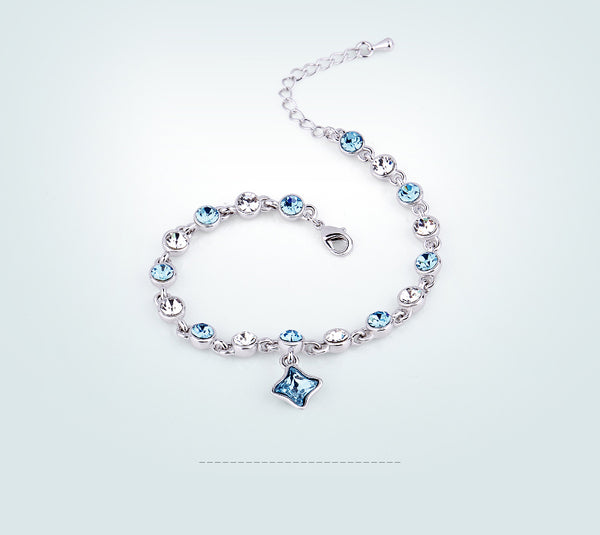 Etoile - Bracelet en Argent 925 avec Cristaux Swarovski