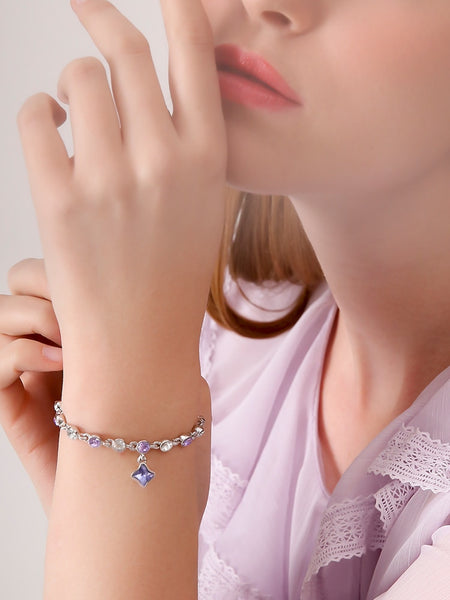 Etoile - Bracelet en Argent 925 avec Cristaux Swarovski