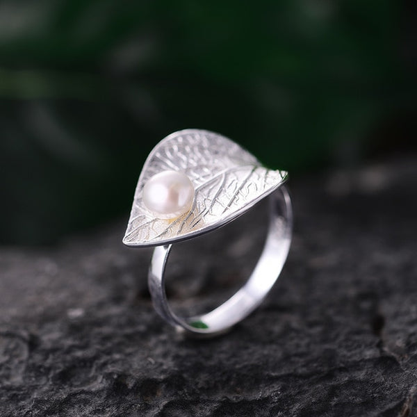 Harmonie - Bague en Argent 925 avec Perle de Culture