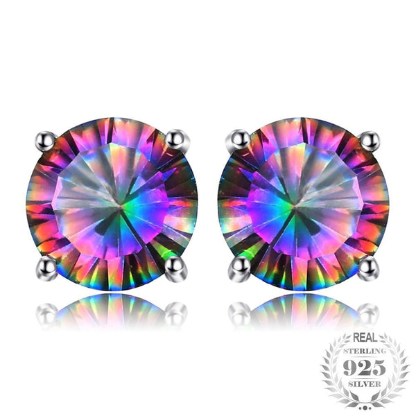Iris - Boucle d'Oreilles en Argent 925 avec Topazes Naturelles