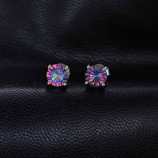 Iris - Boucle d'Oreilles en Argent 925 avec Topazes Naturelles