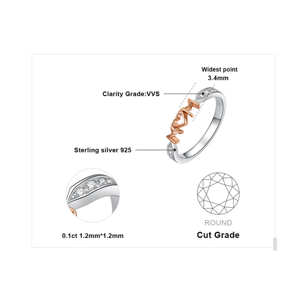 סיור - Bague en Argent 925 Spéciale Fête des Meres