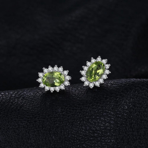 Brillante - Boucle d'Oreilles en Argent 925 avec Cristaux Naturels
