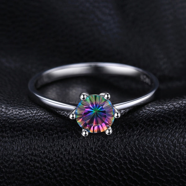 Arc en Ciel - Bague en Argent 925 avec Topaze Naturelle