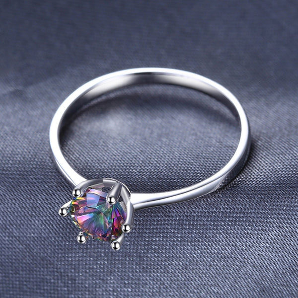 Arc en Ciel - Bague en Argent 925 avec Topaze Naturelle