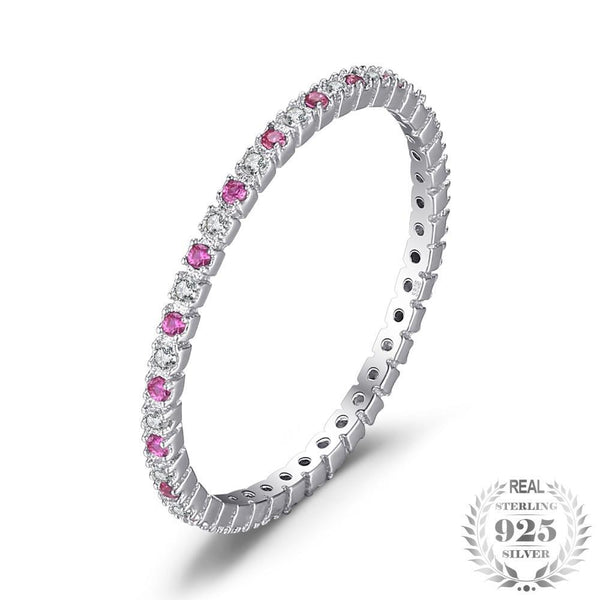 Exquise - Bague en Argent 925 avec Rubis Naturels