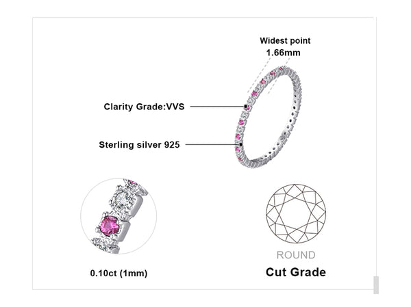 Exquise - Bague en Argent 925 avec Rubis Naturels