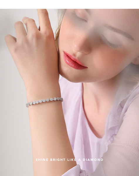 סלקטיבי - צמיד Argent avec Cristaux Swarovski