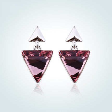 Bermudes - Boucles d'Oreilles en Argent 925 avec Cristaux Swarovszki