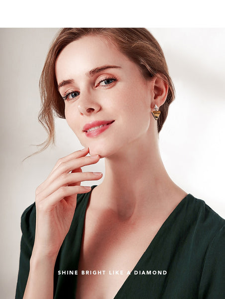 Bermudes - Boucles d'Oreilles en Argent 925 avec Cristaux Swarovszki