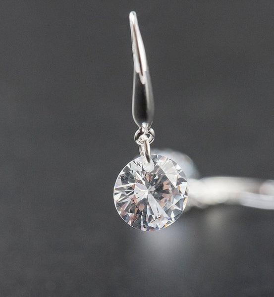 Brillance - Boucle d'Oreilles en Argent 925 avec Cristaux  Swarovski