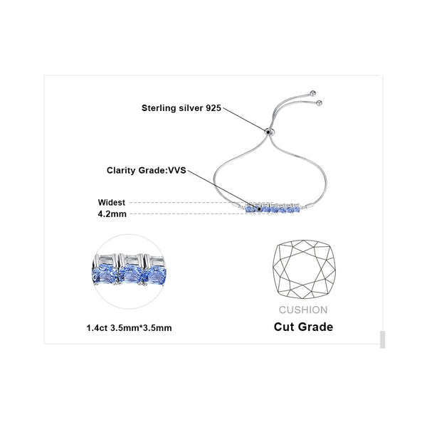 La Spinella - Bracelet en Argent 925 avec Spinelles Naturelles