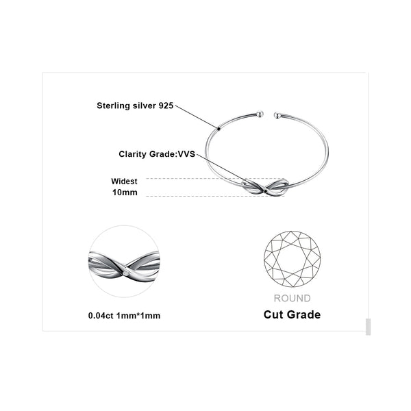 Infinity Love - Bracelet Fin en Argent Sterling