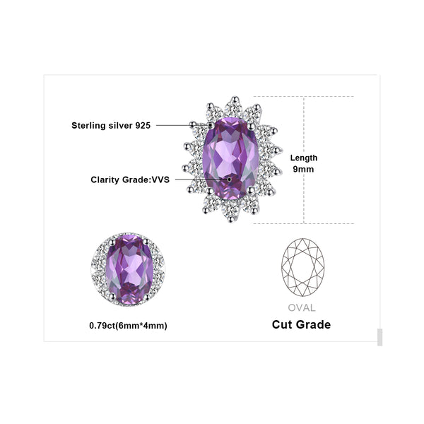 Brillante - Boucle d'Oreilles en Argent 925 avec Cristaux Naturels