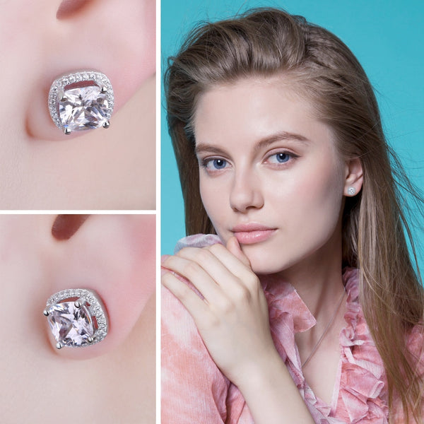 Halo - Boucle d'Oreilles en Argent 925