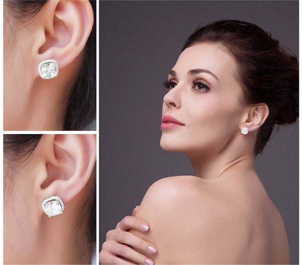 Halo - Boucle d'Oreilles en Argent 925
